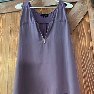 Purple Fortune and Ivy zip front top